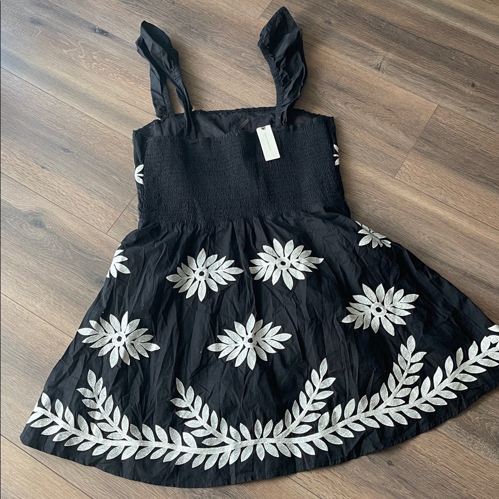Anthropologie Ruffle Strap Embroidered Mini Dress - Picture 5 of 6